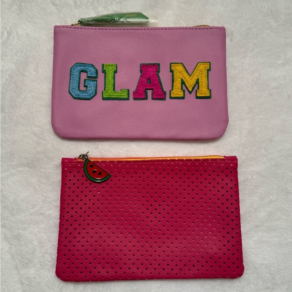 Set of 2 Pink Makeup Cosmetic Bags